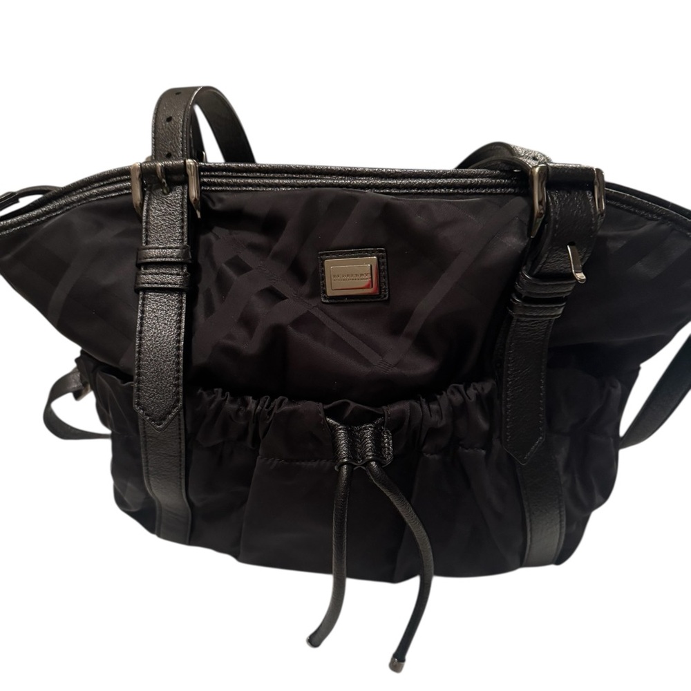 Burberry Black Women's Handbag with Buckle Straps